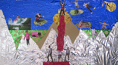 Paisaje volcano montañoso